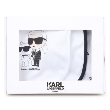 KARL LAGERFELD 3 baberos blancos print